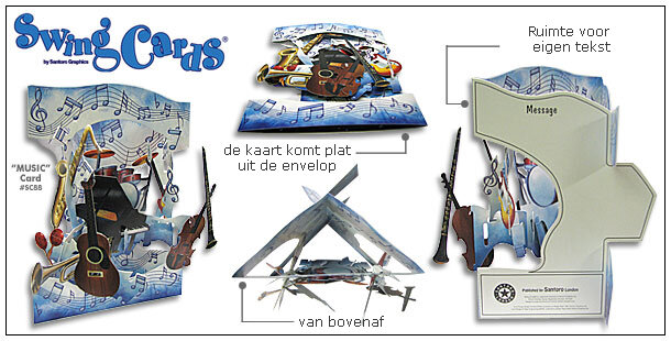 3D kaart - swing cards - puppies in hondenmand
