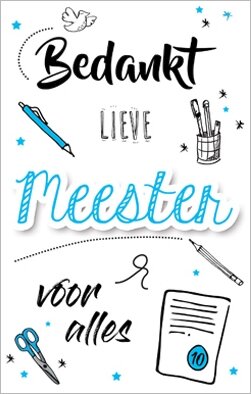 wenskaart - bedankt lieve meester voor alles