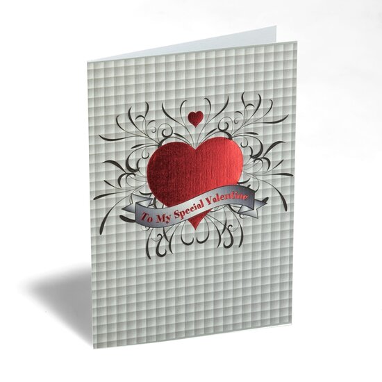 luxe valentijnskaart - to my special valentine - hart