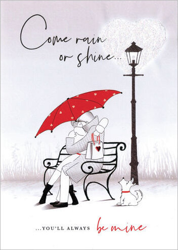 luxe grote valentijnskaart - come rain or shine.. you&#039;ll always be mine