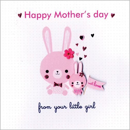 moederdagkaart - happy mother&#039;s day from your little girl
