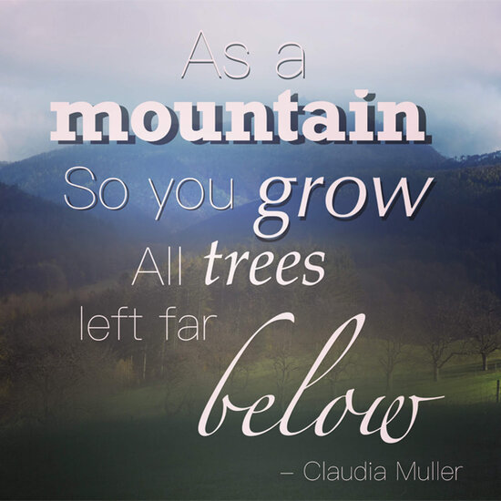 wenskaart claudia muller - as a mountain