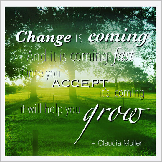 wenskaart claudia muller - change is coming