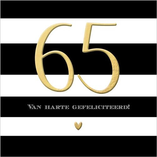 65 jaar - verjaardagskaart - van harte gefeliciteerd!