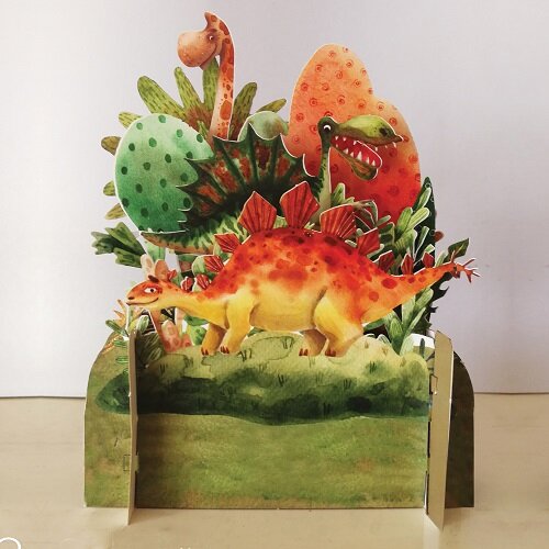 3d pop up kinderkaart - dinosaurus