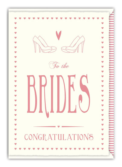 trouwkaart quire - to the brides congratulations - homohuwelijk