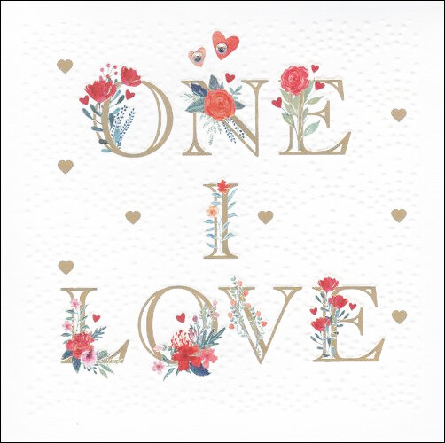 luxe valentijnskaart woodmansterne - one i love