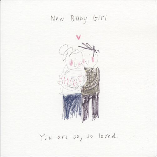 geboortekaart woodmansterne - new baby girl you are so loved