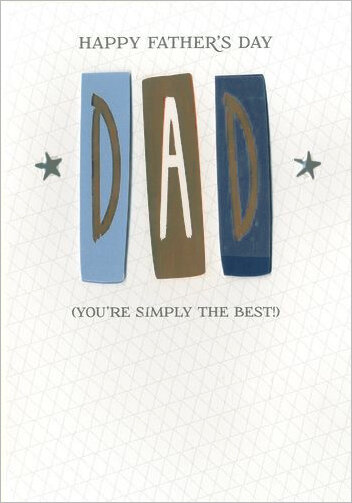 vaderdagkaart - happy father&#039;s day dad (you&#039;re simply the best)