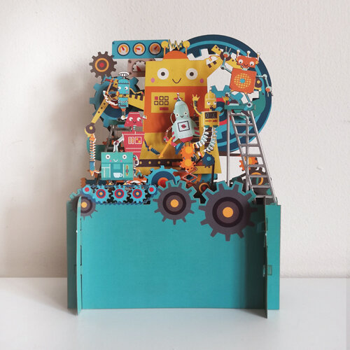 3d pop up kinderkaart - robot