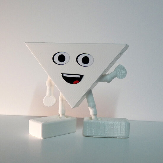 hophew - wit poppetje van bioplastic en 3d-kaart ineen