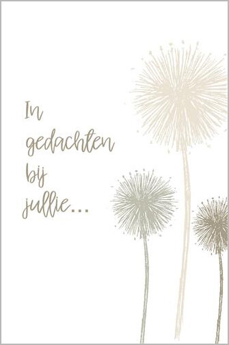 condoleancekaart - in gedachten bij jullie