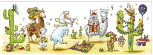 uitklapbare wenskaart cache-cache - fiesta - lama