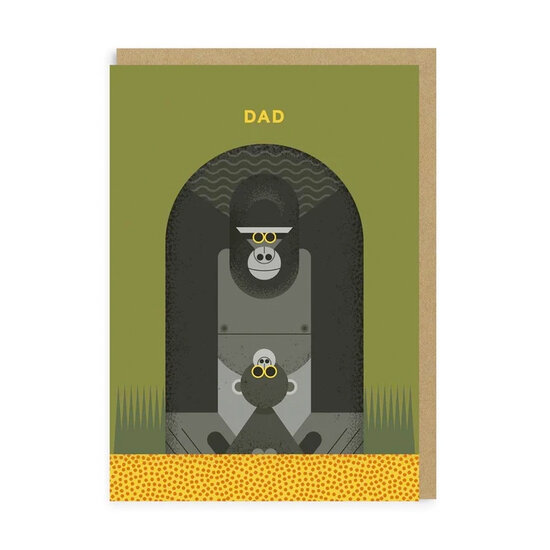 wenskaart ohh deer - dad - gorilla&#039;s