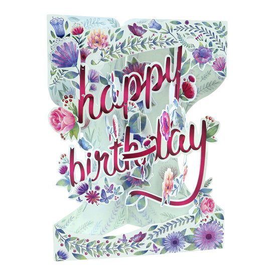 3D verjaardagskaart - swing cards - happy birthday|Muller wenskaarten