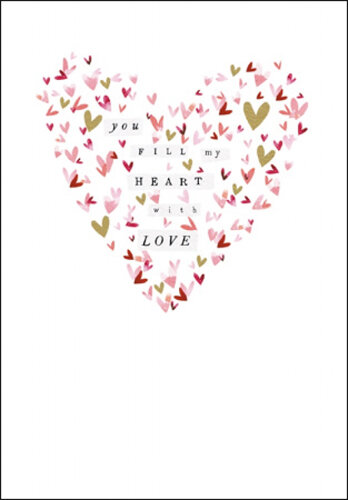 valentijnskaart woodmansterne - you fill my heart with love