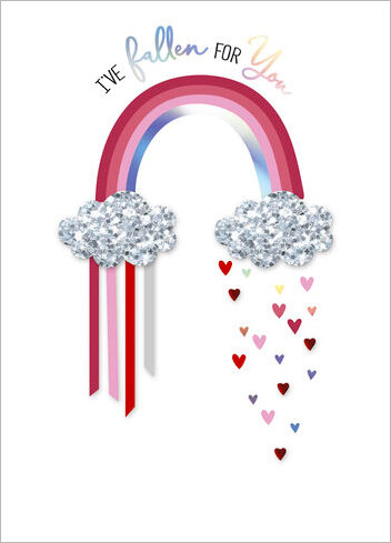 valentijnskaart second nature - I&#039;ve fallen for you - regenboog