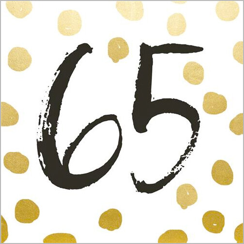 65 jaar - wenskaart piano color - 65