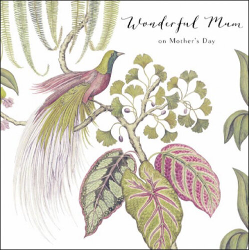 moederdagkaart woodmansterne sanderson - wonderful mum on mother&#039;s day