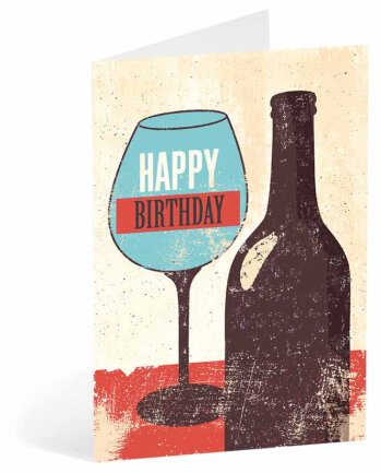 verjaardagskaart busquets - happy birthday - wijn