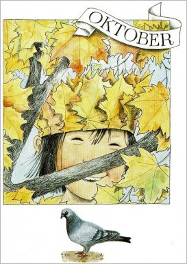 ansichtkaart maanden Lena Anderson - oktober