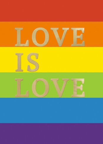 wenskaart say it with pride - love is love
