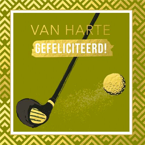 verjaardagskaart piano color - van harte gefeliciteerd! - golf
