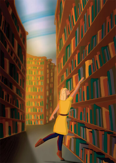 grote kaart a4 hophew studio - bibliotheek boeken
