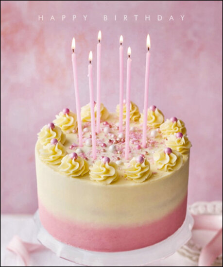 grote verjaardagskaart woodmansterne fiona&#039;s kitchen - happy birthday - pretty in pink