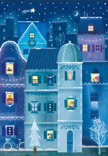 6 luxe kerstkaarten busquets - huizen