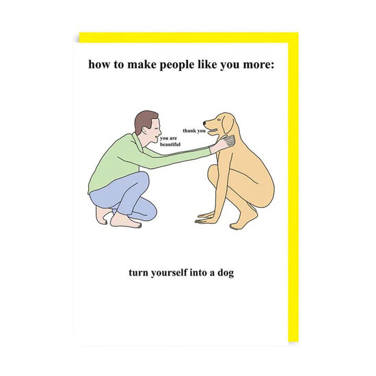 wenskaart ohh deer - turn yourself into a dog