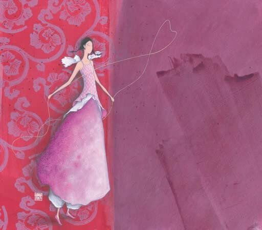 wenskaart - gaelle boissonnard - hart roze