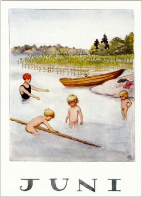 ansichtkaart Elsa Beskow maanden - juni