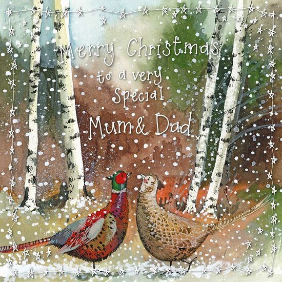 kerstkaart alex clark - merry christmas to a very special mum &amp; dad