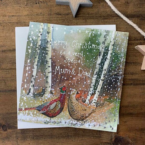 kerstkaart alex clark - merry christmas to a very special mum &amp; dad