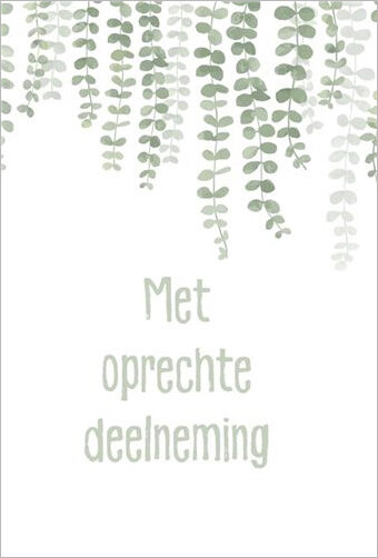 condoleance kaart - rouwkaart - met oprechte deelneming