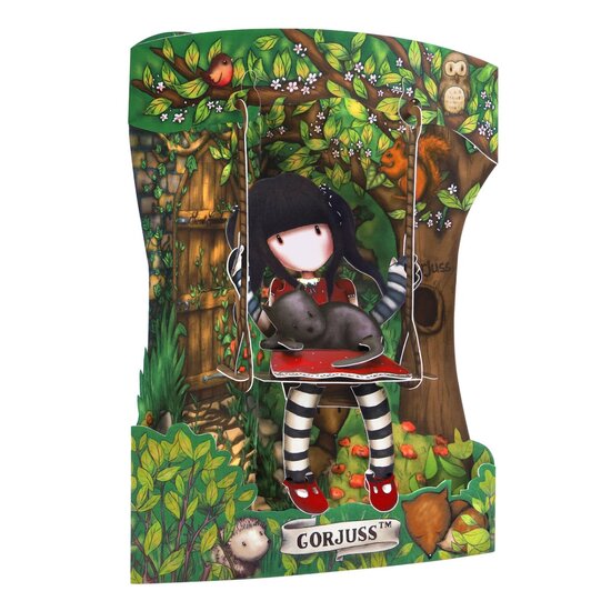 3D kaart - swing cards gorjuss - ruby gorjuss