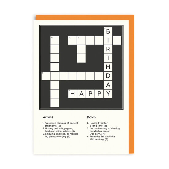 wenskaart ohh deer - happy birthday - kruiswoordpuzzel