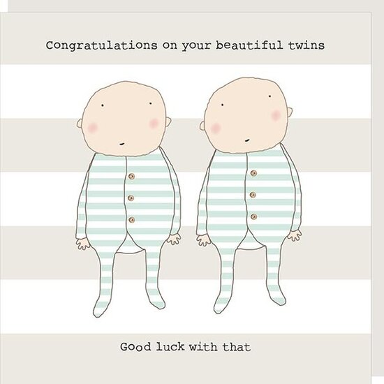 tweeling geboortekaartje rosiemadeathing - congratulations on your beautiful twins
