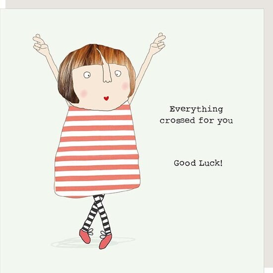 wenskaart rosiemadeathing - everything crossed for you good luck!