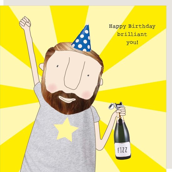 wenskaart rosiemadeathing - happy birthday brilliant you!