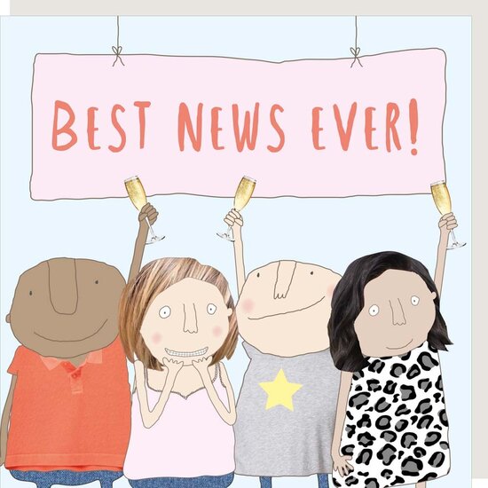 wenskaart rosiemadeathing - best news ever