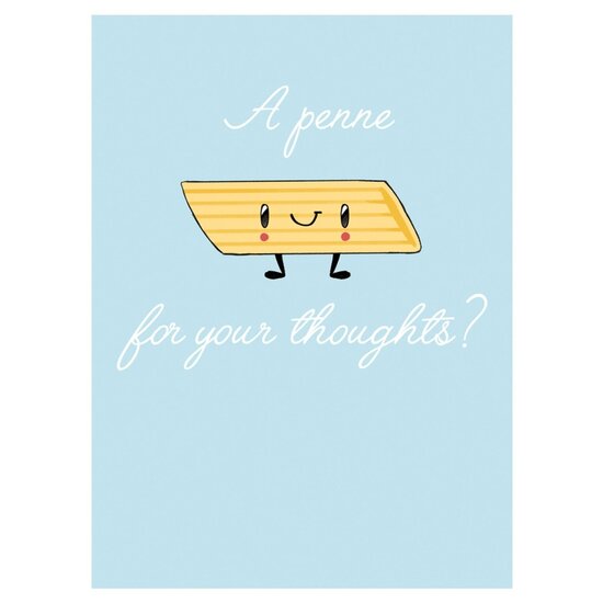 santoro fusilli reasons wenskaart - a penne for your thoughts