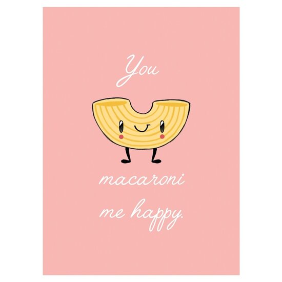 santoro fusilli reasons wenskaart - You macaroni me happy
