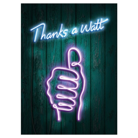santoro electric dreams wenskaart - thanks a watt
