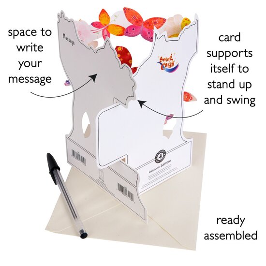 3D kaart - swing cards - vlinders