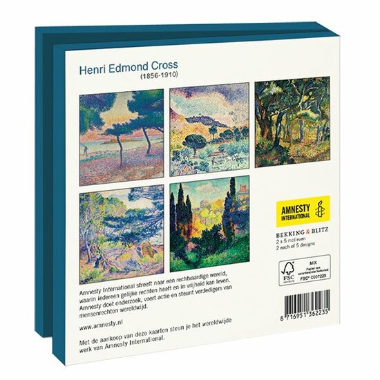 10 wenskaarten voor amnesty international - landschappen - henri edmond cross