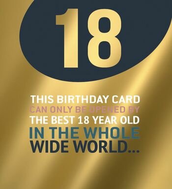 18e verjaardagskaart second nature - best 18 year old in the whole wide world&hellip;