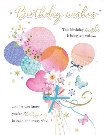 grote verjaardagskaart A4 - birthday wishes