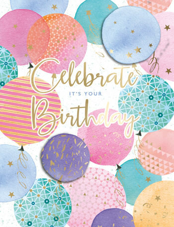 grote verjaardagskaart A4 - Celebrate it&#039;s your birthday